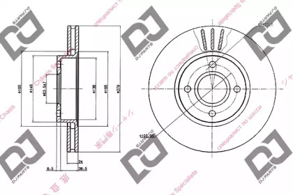 Тормозной диск DJ PARTS BD2071